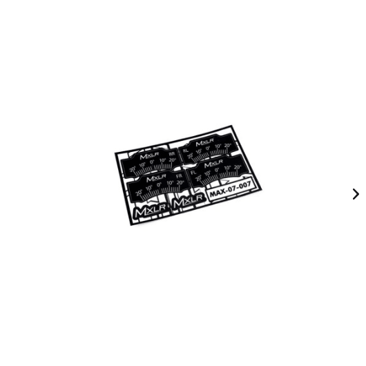 MXLR Caster setup system correction sticker